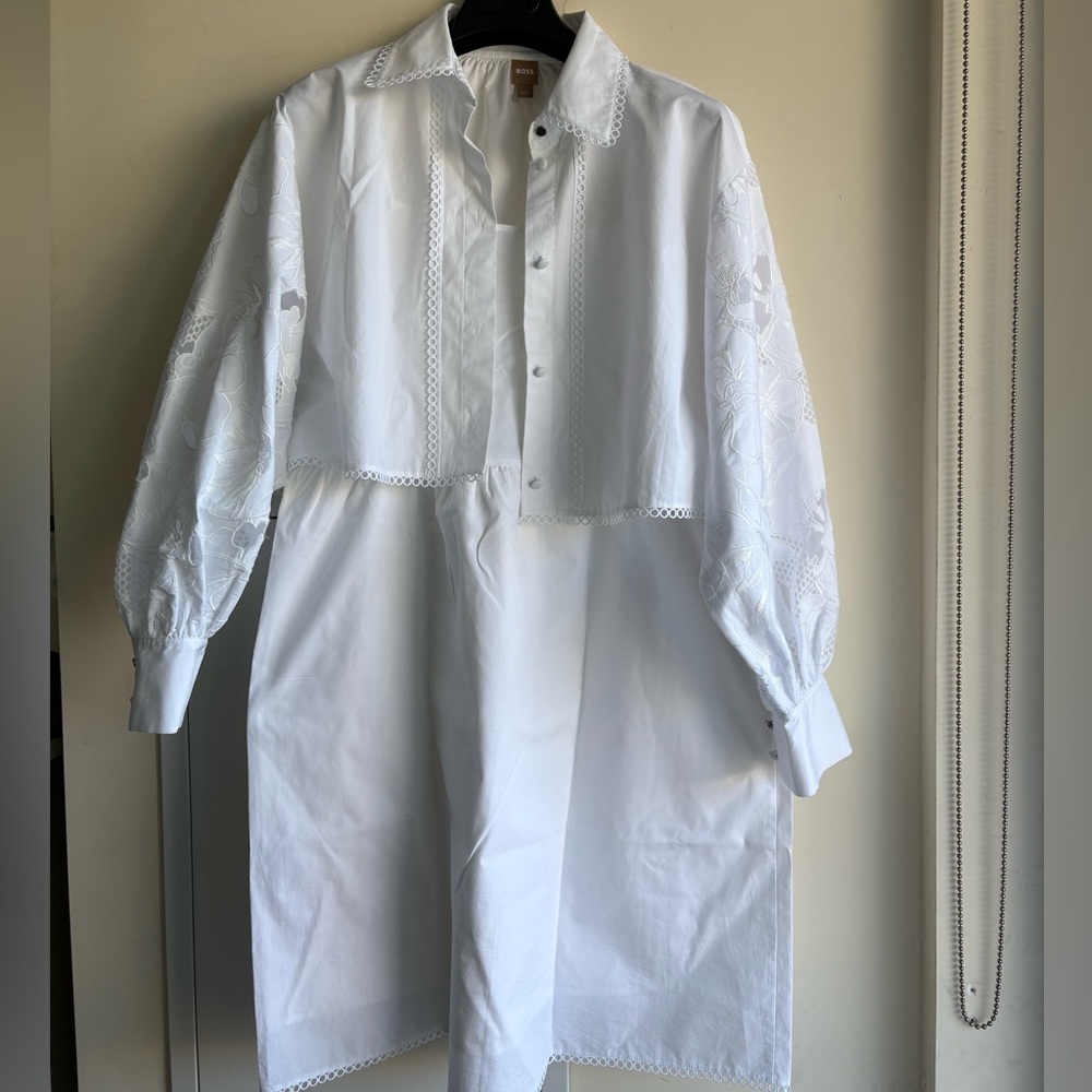 Boss White Lace-Trimmed Set